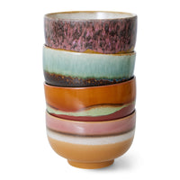 Thumbnail for HKLiving 70s Ceramics: Noodle Bowls Geyser (set of 4) ACE7258