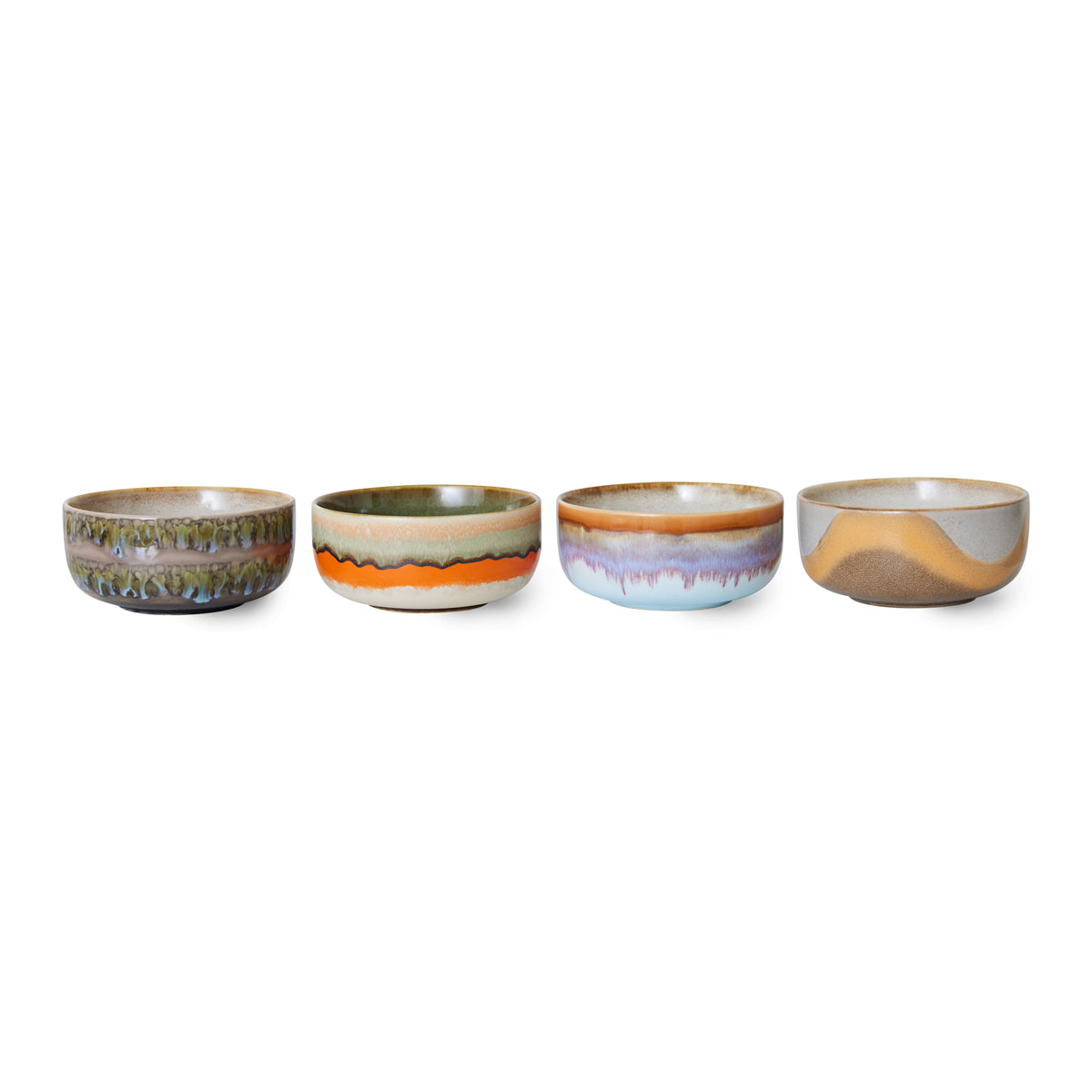 HKLiving 70s Ceramics: Dessert Bowls Reef (set of 4) ACE7259