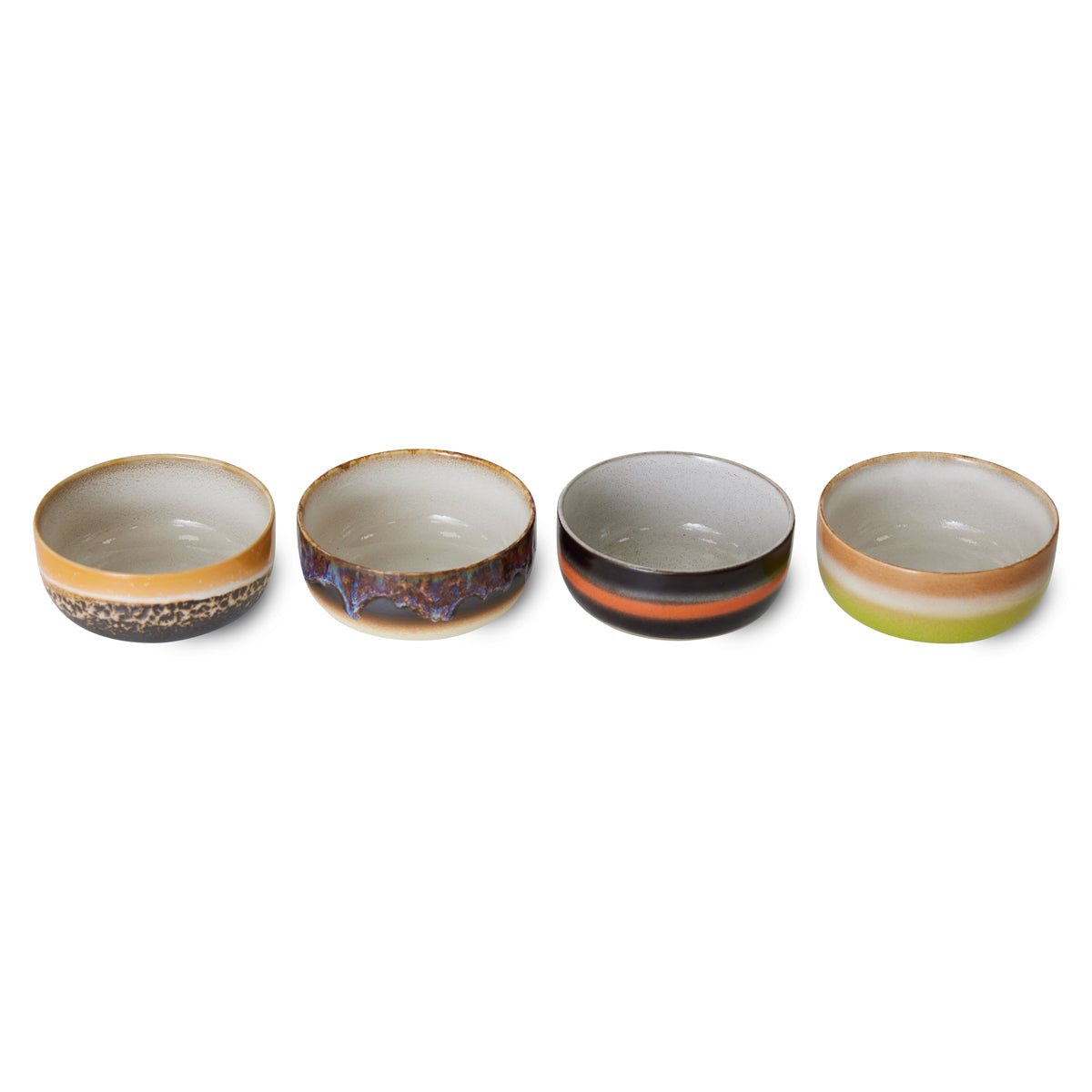 HKLiving 70s Ceramics: Dessert Bowls Humus (set of 4) ACE7260