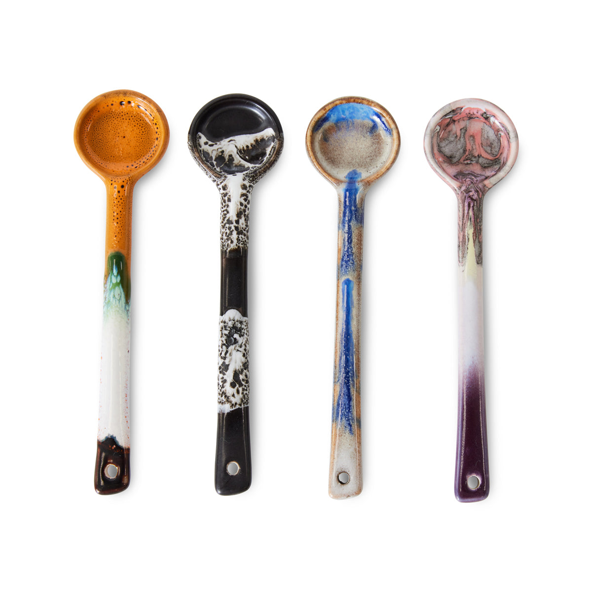 HKLiving 70s Ceramics Spoons M, Force (set of 4) ACE7263