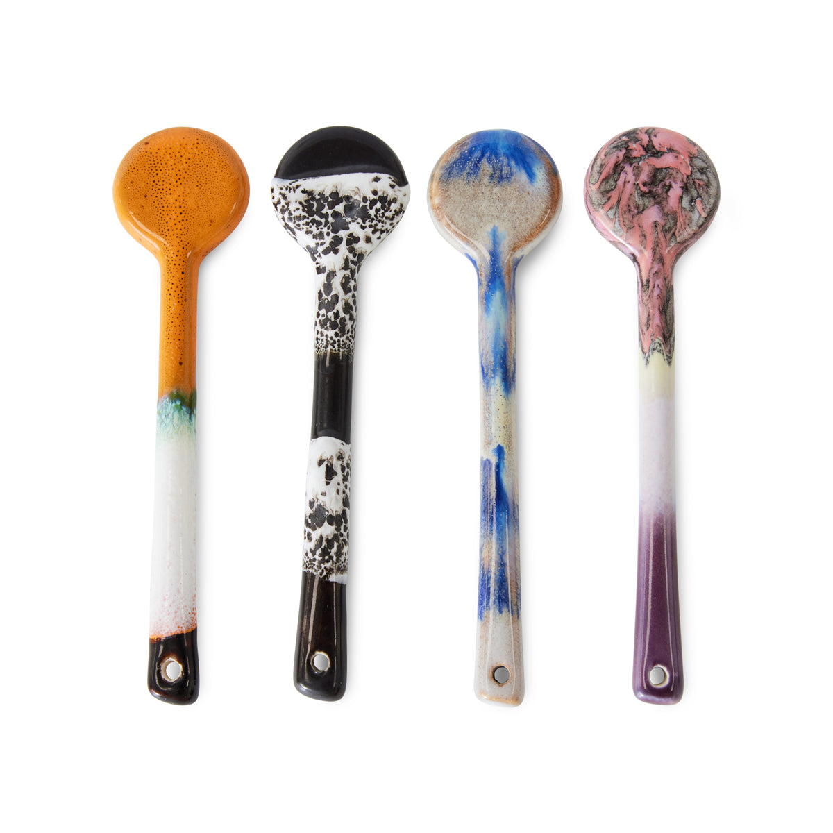 HKLiving 70s Ceramics Spoons M, Force (set of 4) ACE7263