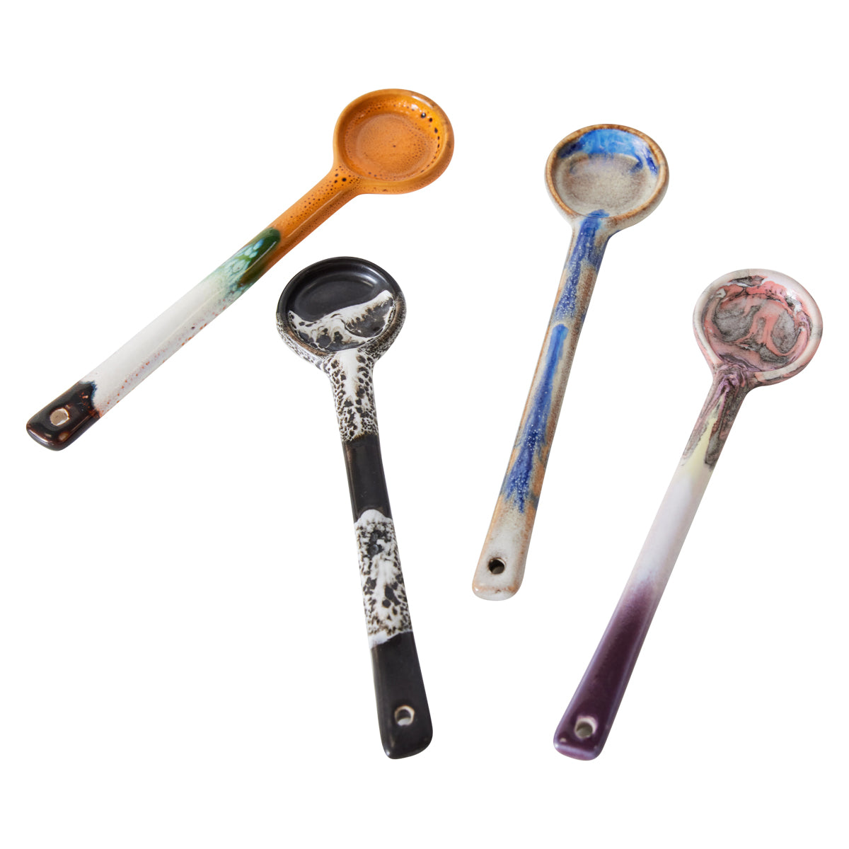 HKLiving 70s Ceramics Spoons M, Force (set of 4) ACE7263