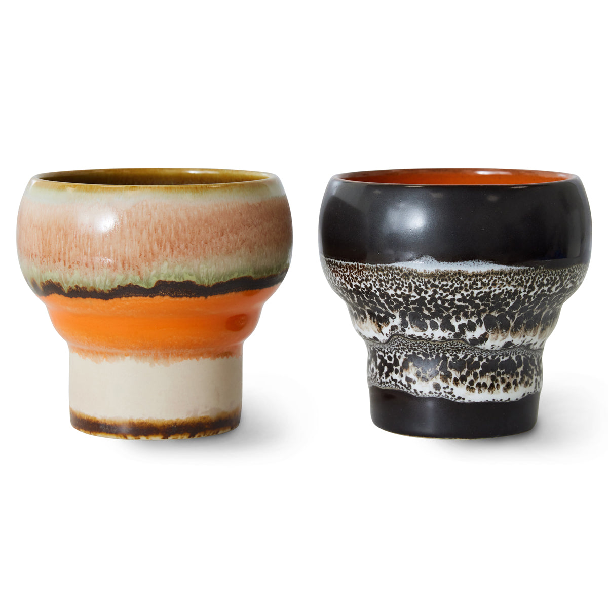 HKLiving 70s Ceramics Lungo Mugs Basalt (set of 2) ACE7267