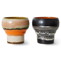 Thumbnail for HKLiving 70s Ceramics Lungo Mugs Basalt (set of 2) ACE7267