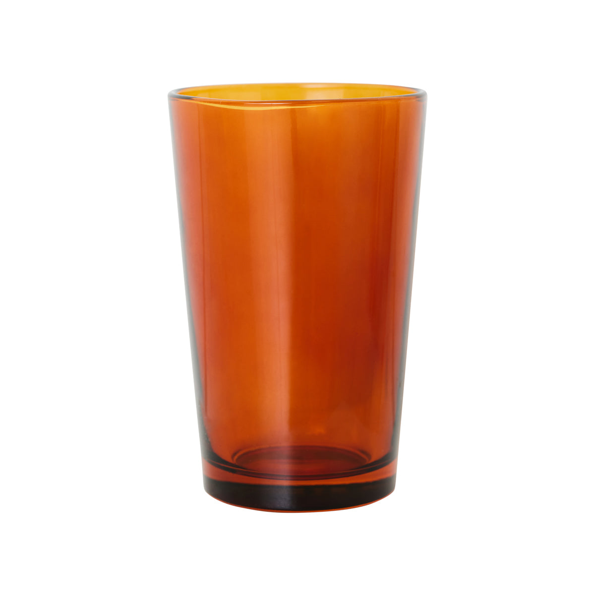 70s Glassware: Tea Glasses Amber Brown (Set of 4)