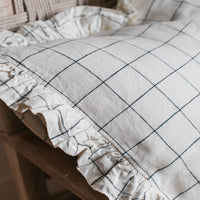 Thumbnail for Olivia Ruffle Cushion - Grid 60 x 60cm