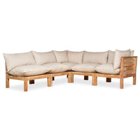 Thumbnail for Nkuku Anbarasi Acacia Modular Sofa - Natural - Set