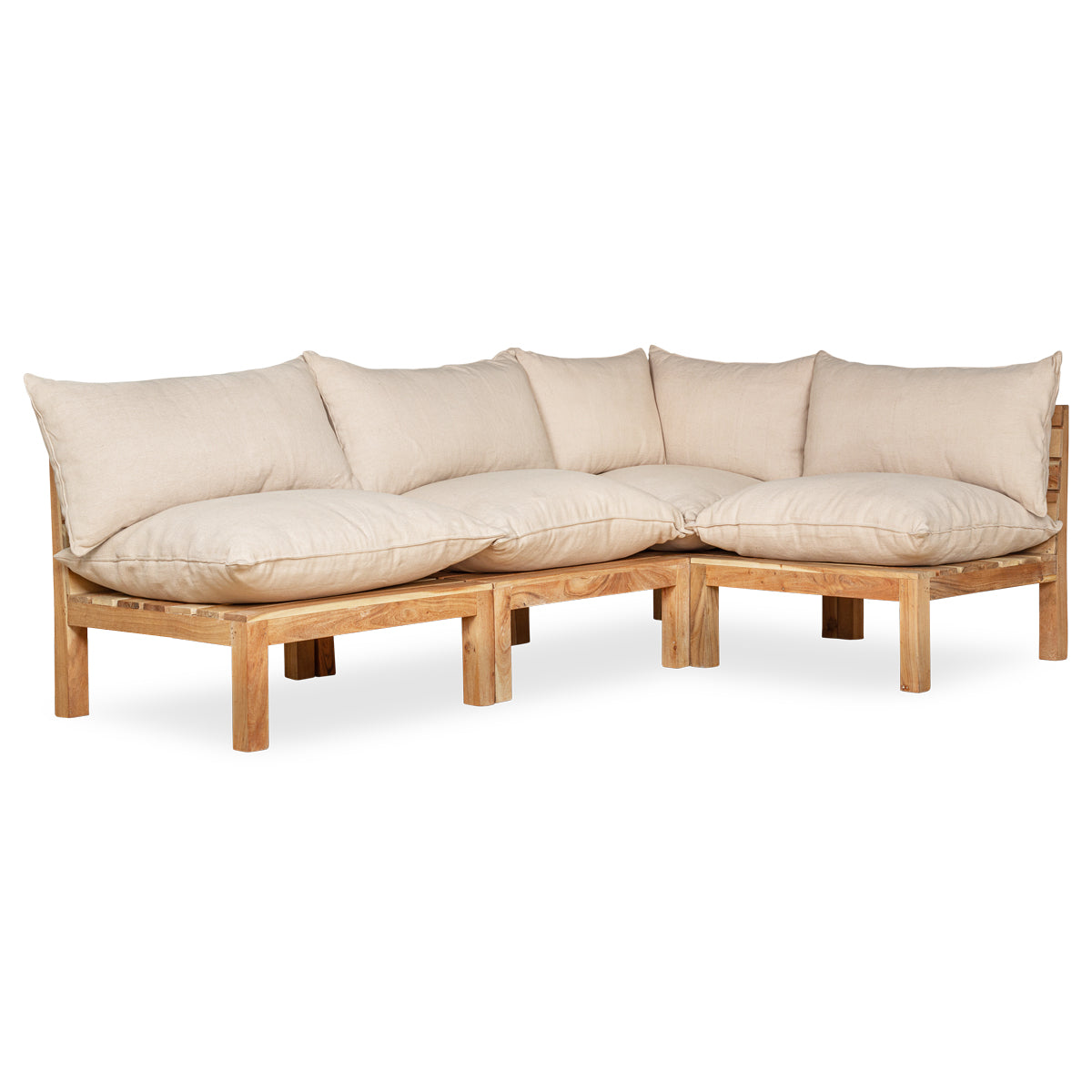 Nkuku Anbarasi Acacia Modular Sofa - Natural - Set