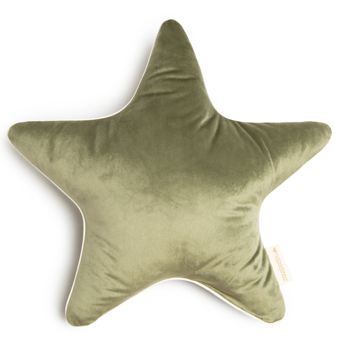 Nobodinoz Aristote Star Cushion • Velvet Olive Green