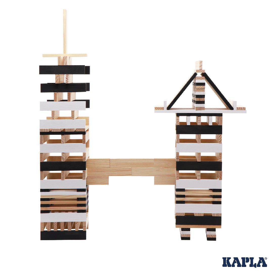 Kapla Black and White Case Wooden Construction Blocks