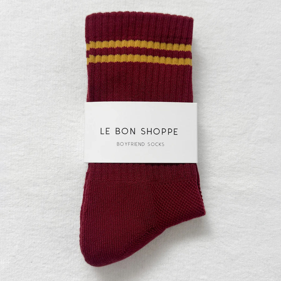 Boyfriend Socks: Cardinal