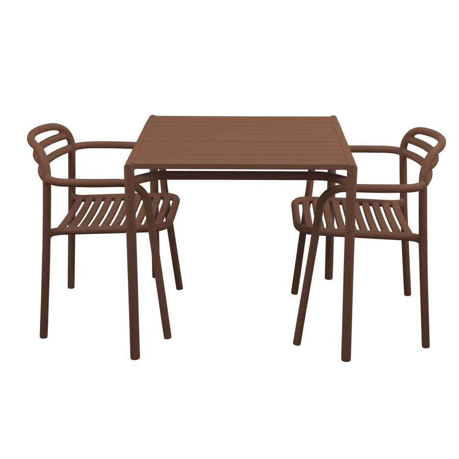 Bliss Dining Table Inc 2 Armchairs
