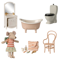 Thumbnail for Maileg Bathroom Bundle with Tricycle Big Sister Mouse