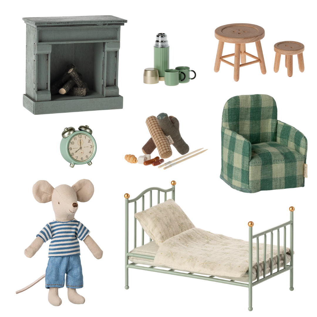 Maileg Big Brother LouiMax Mouse Bedroom Bundle