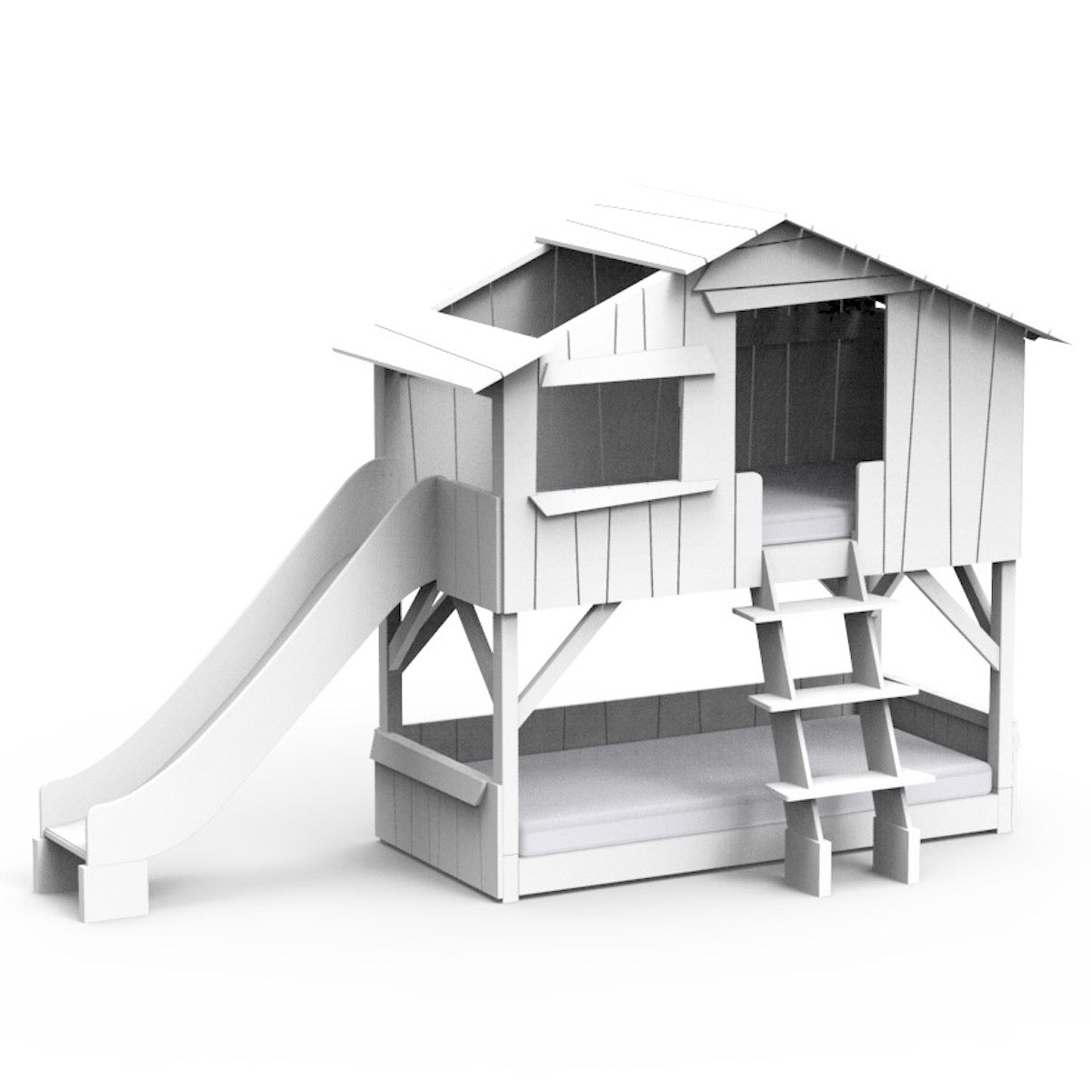 Tree house Bunk Bed with Slide