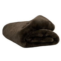 Thumbnail for Faux Fur Bed Throw - Brown