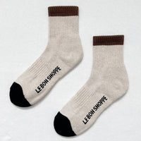Thumbnail for Girlfriend Socks: Colour Block Black Coffee