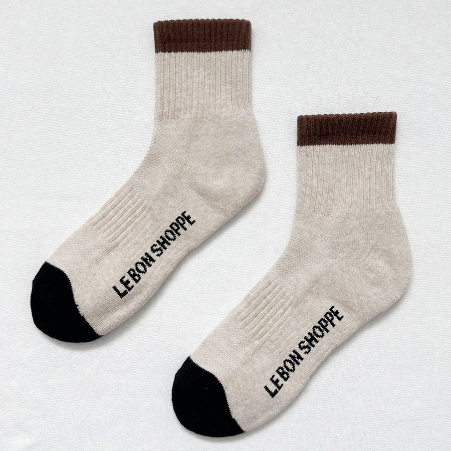 Girlfriend Socks: Colour Block Black Coffee