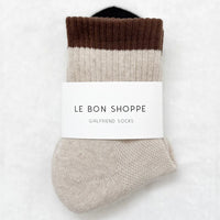 Thumbnail for Girlfriend Socks: Colour Block Black Coffee