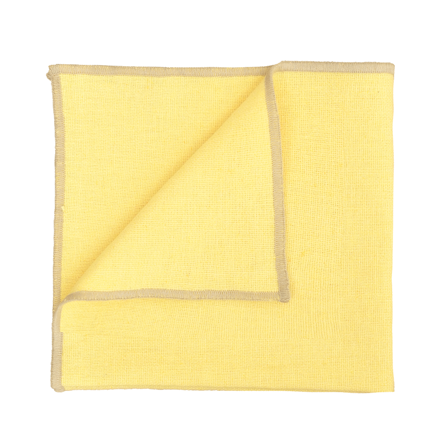 Napkin Linen Cotton CORTE - Paille- 40 x 40cm