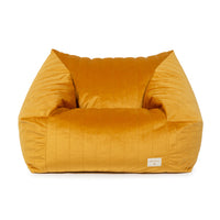 Thumbnail for Chelsea Velvet Beanbag - Farniente Yellow