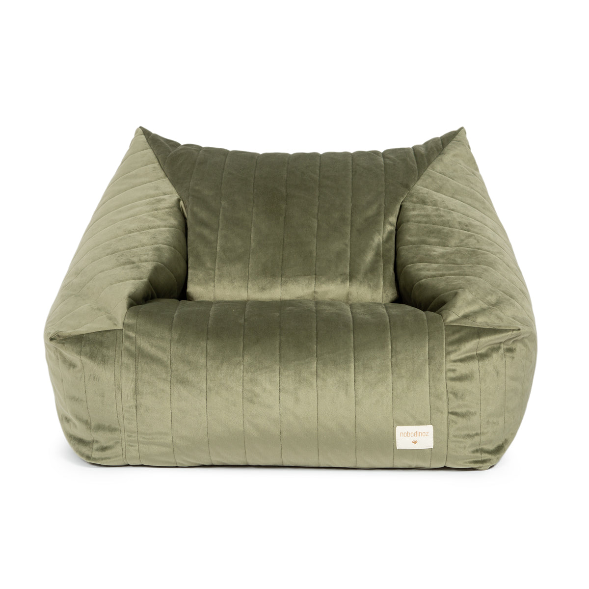 Nobodinoz Chelsea Velvet Beanbag - Olive Green 8435574921147