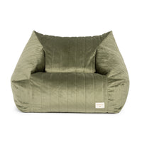 Thumbnail for Nobodinoz Chelsea Velvet Beanbag - Olive Green 8435574921147