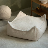 Thumbnail for Wigiwama cream white teddy Big square Ottoman