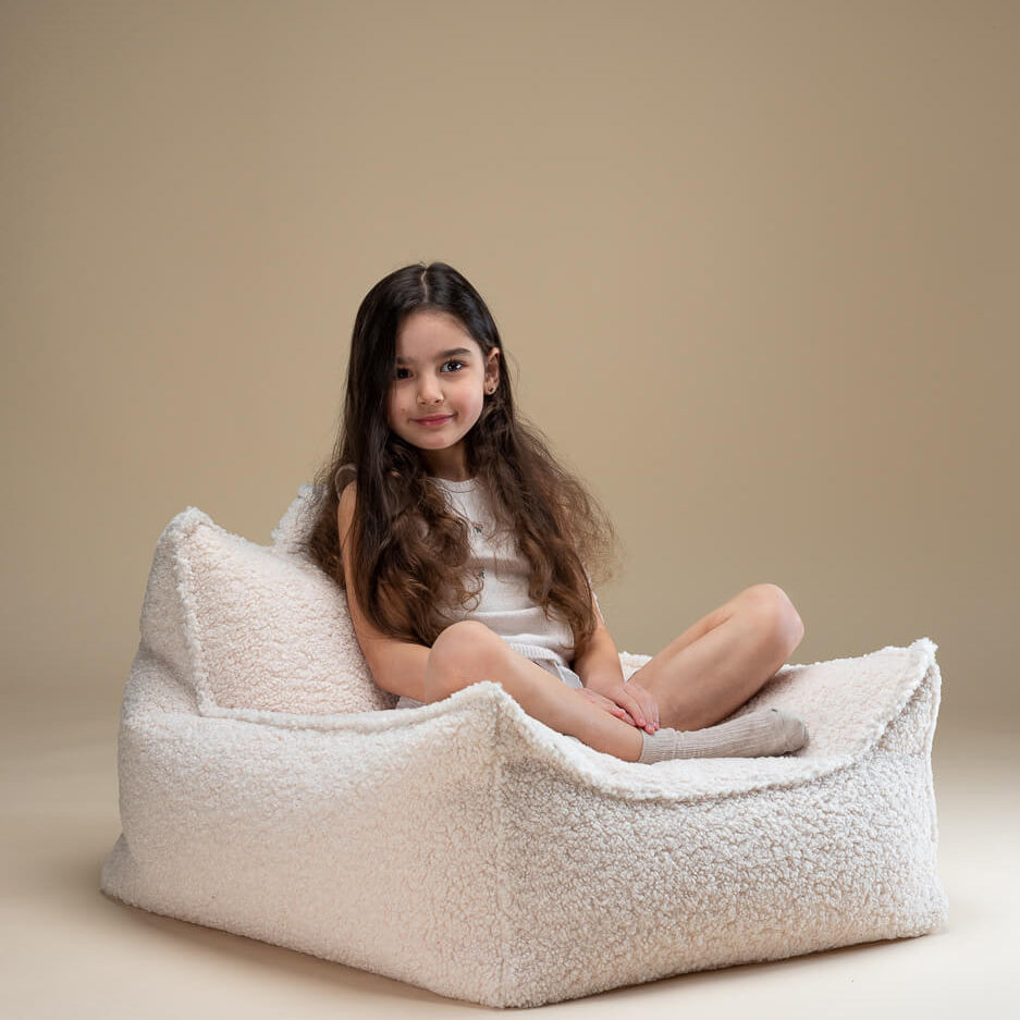 Wigiwama cream white Beanbag Chair