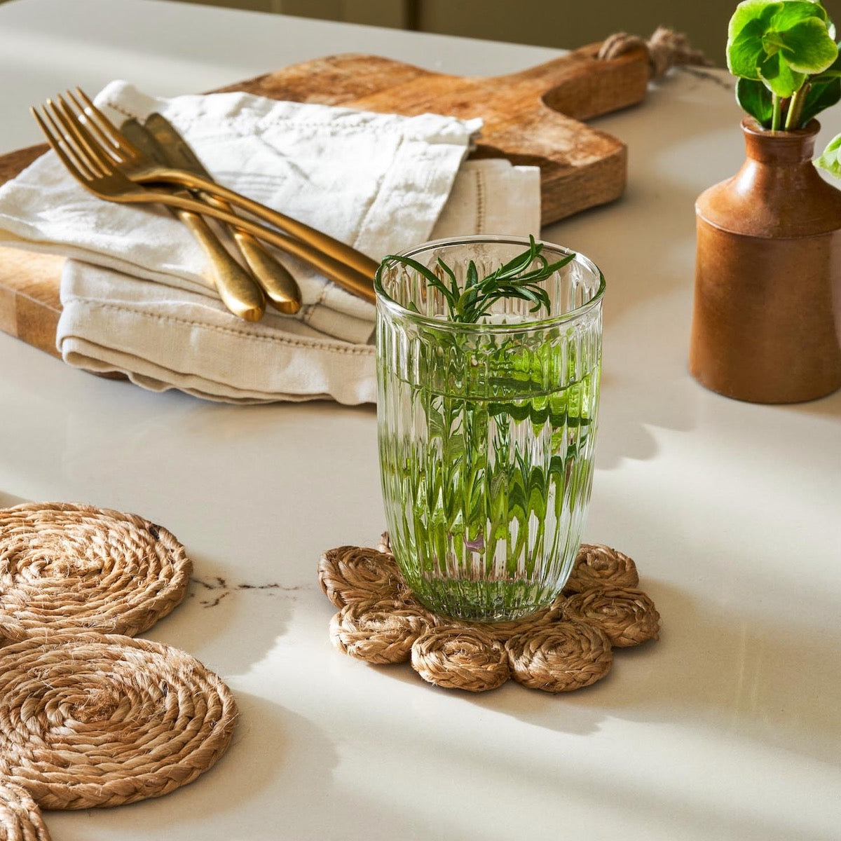 Enslow Jute Coasters Set of 4 Natural