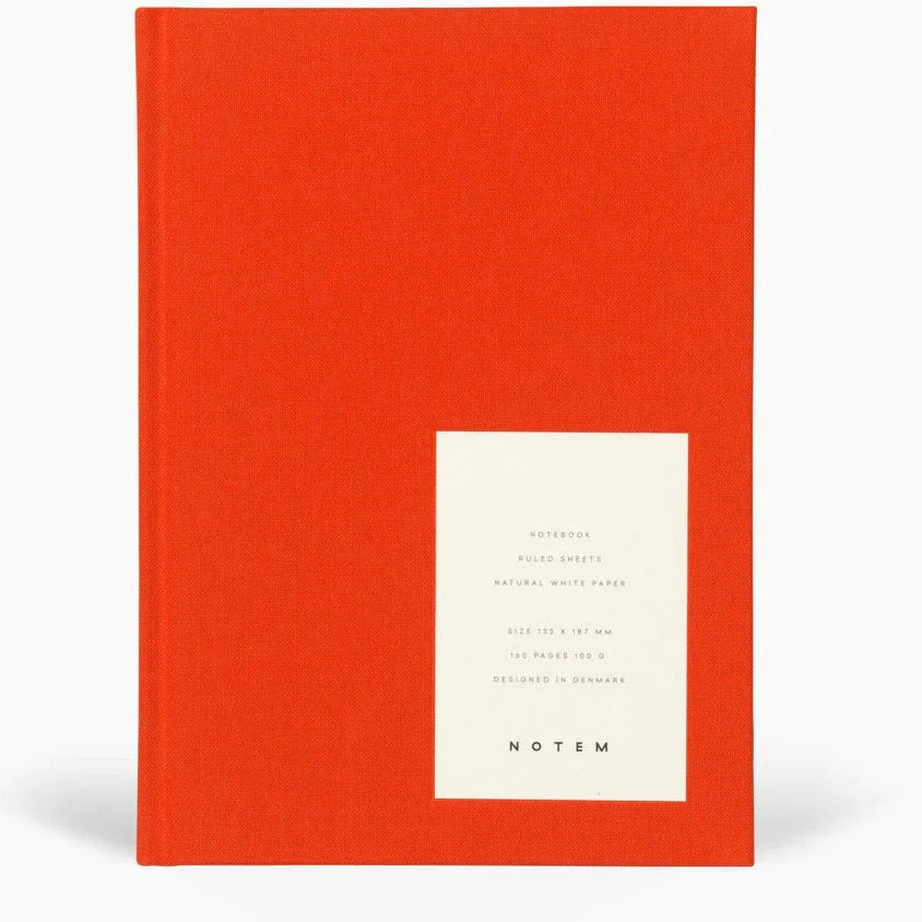 NOTEM Even Notebook, Medium -  Bright Red