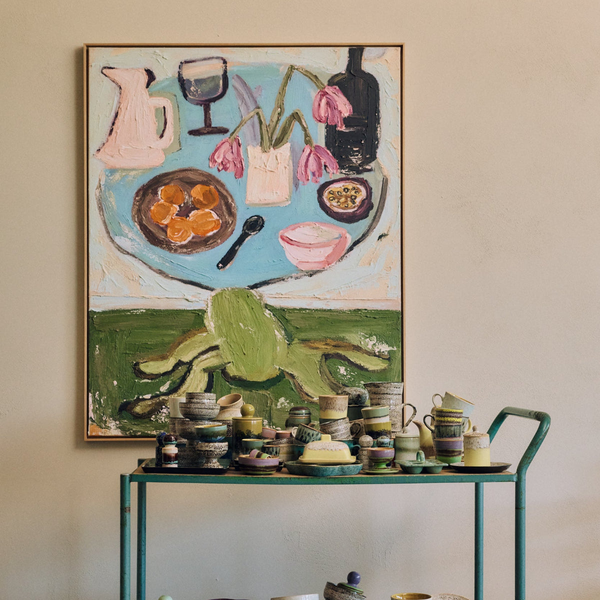 HKLIVING Framed Artwork Still Life, 105x130cm