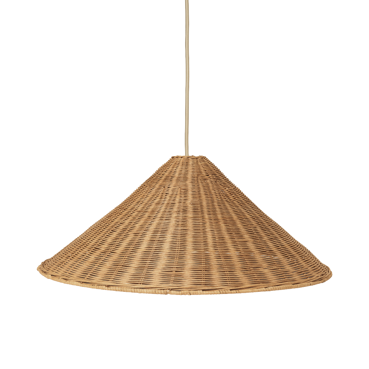 Ferm LivingWicker pendant lamp on a white background