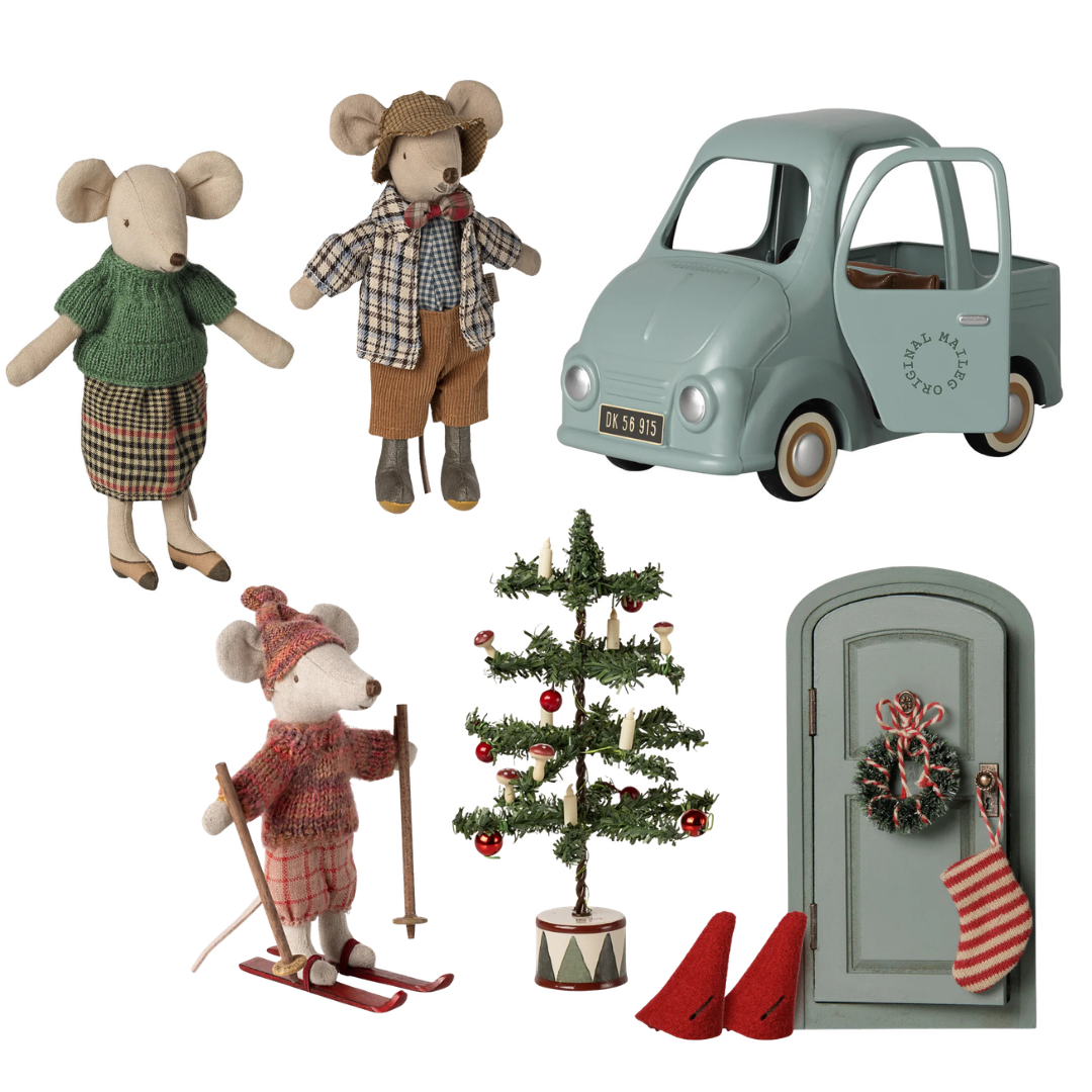 Pre-order Maileg Winter Ski Truck Bundle