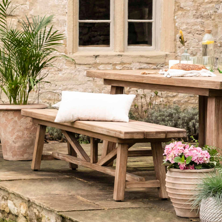 Garden Trading Chilford Wooden Bench Two Sizes – Folk Interiors