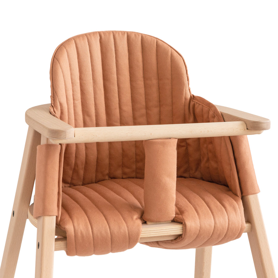 Nobodinoz Growing Green High Chair Cushion - Sienna Brown