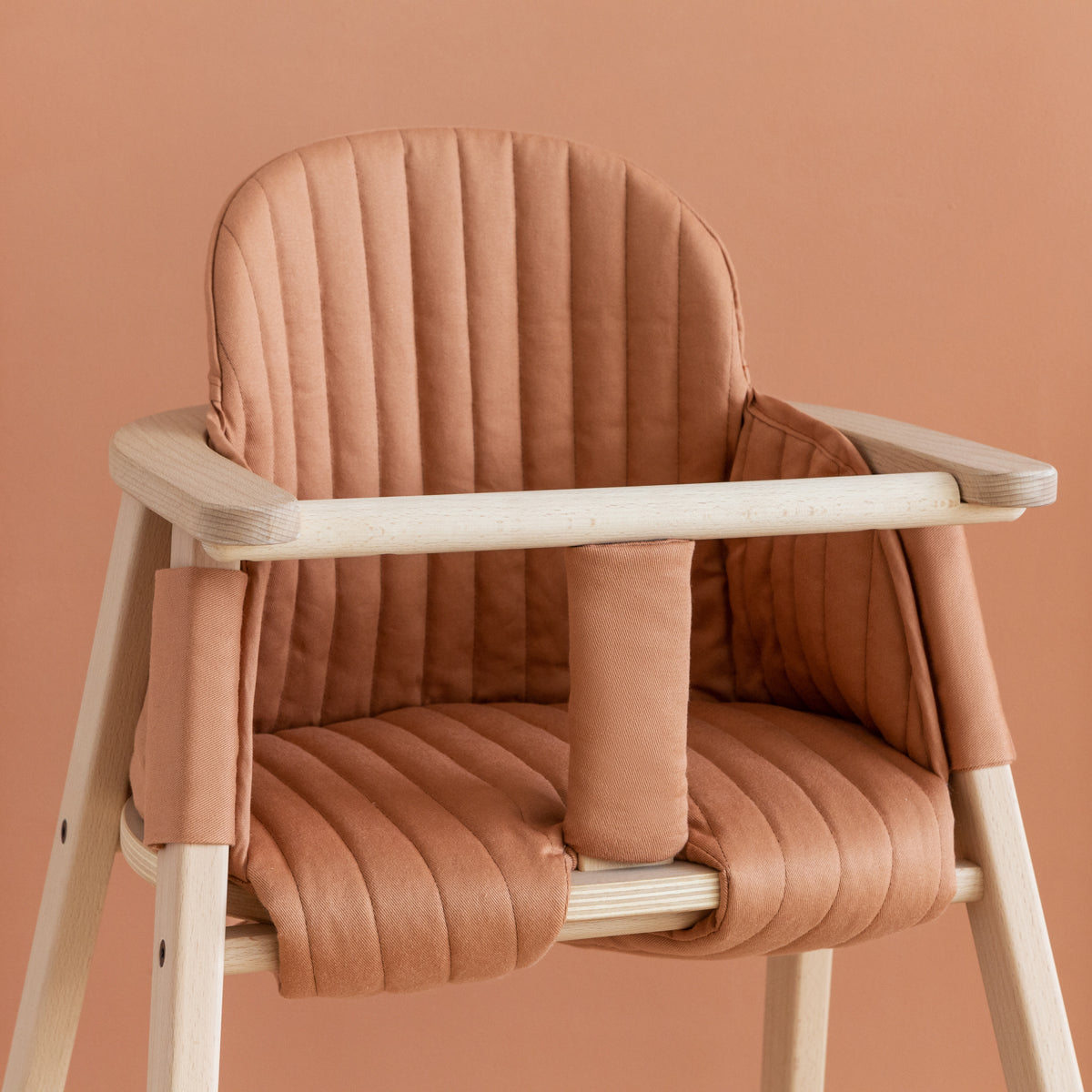 Nobodinoz Growing Green High Chair Cushion - Sienna Brown