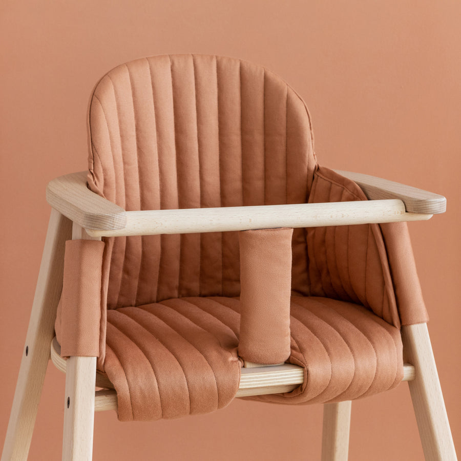 Nobodinoz Growing Green High Chair Cushion - Sienna Brown