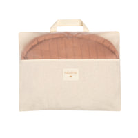 Thumbnail for Nobodinoz Growing Green High Chair Cushion - Sienna Brown