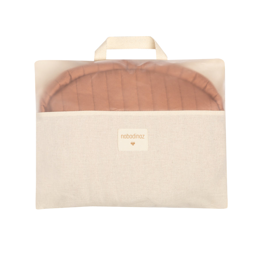 Nobodinoz Growing Green High Chair Cushion - Sienna Brown