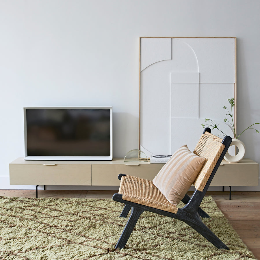 HK Living TV Cabinet Wood Grain 250cm, Sand MKA1943