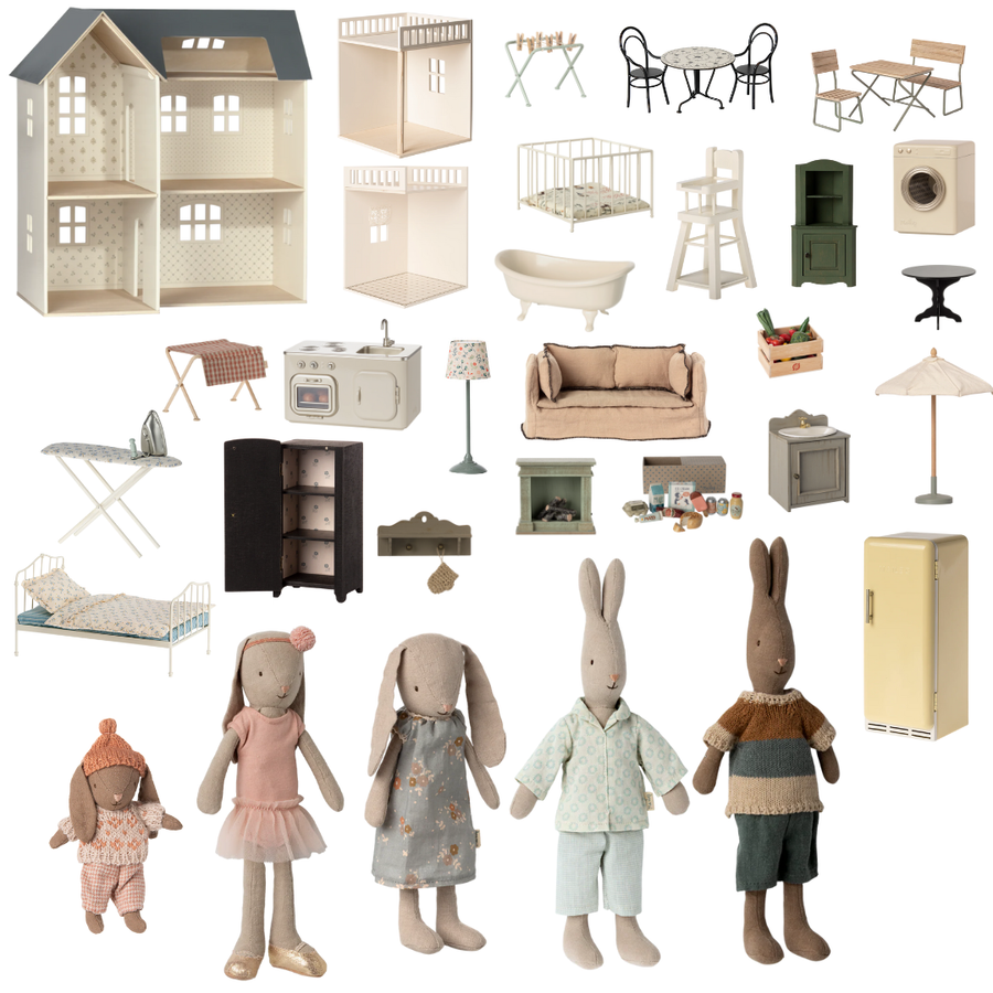 Maileg House Bundle – 30-Piece Miniature Dollhouse Collection