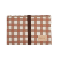 Thumbnail for Hyde Park Waterproof Changing Pad - Terracotta Checks