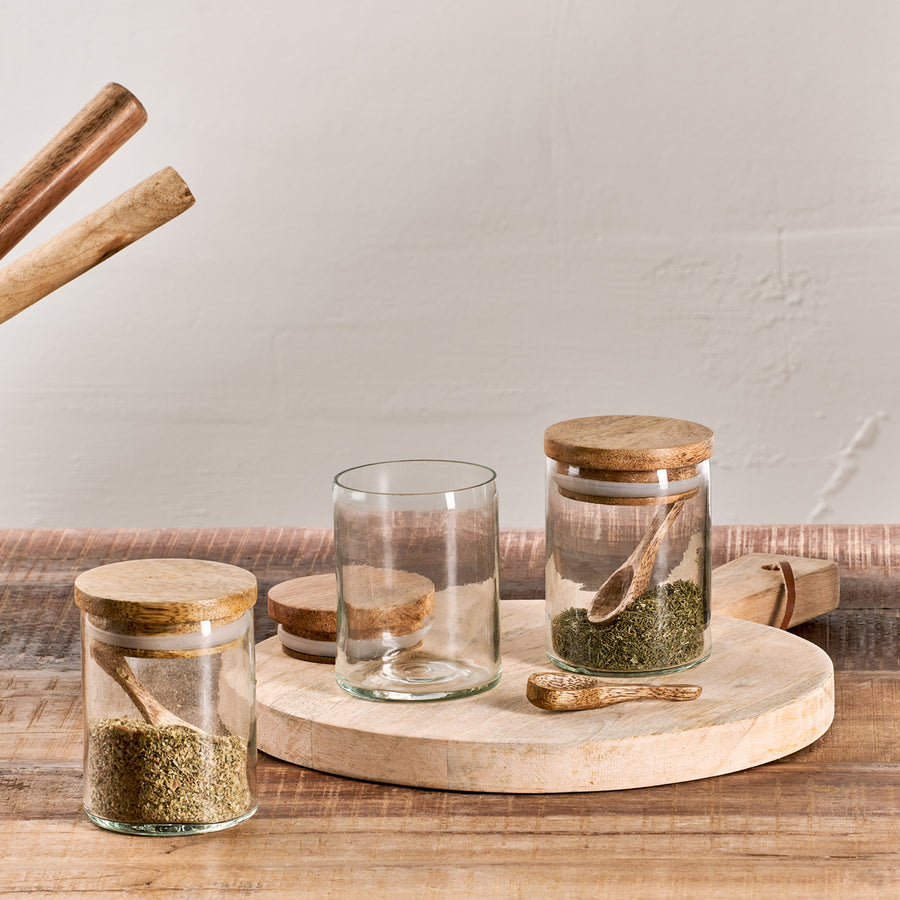 Izaan Spice Jar - Clear (Set of 3)