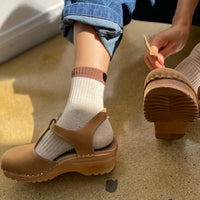 Thumbnail for Girlfriend Socks: Colour Block Black Coffee