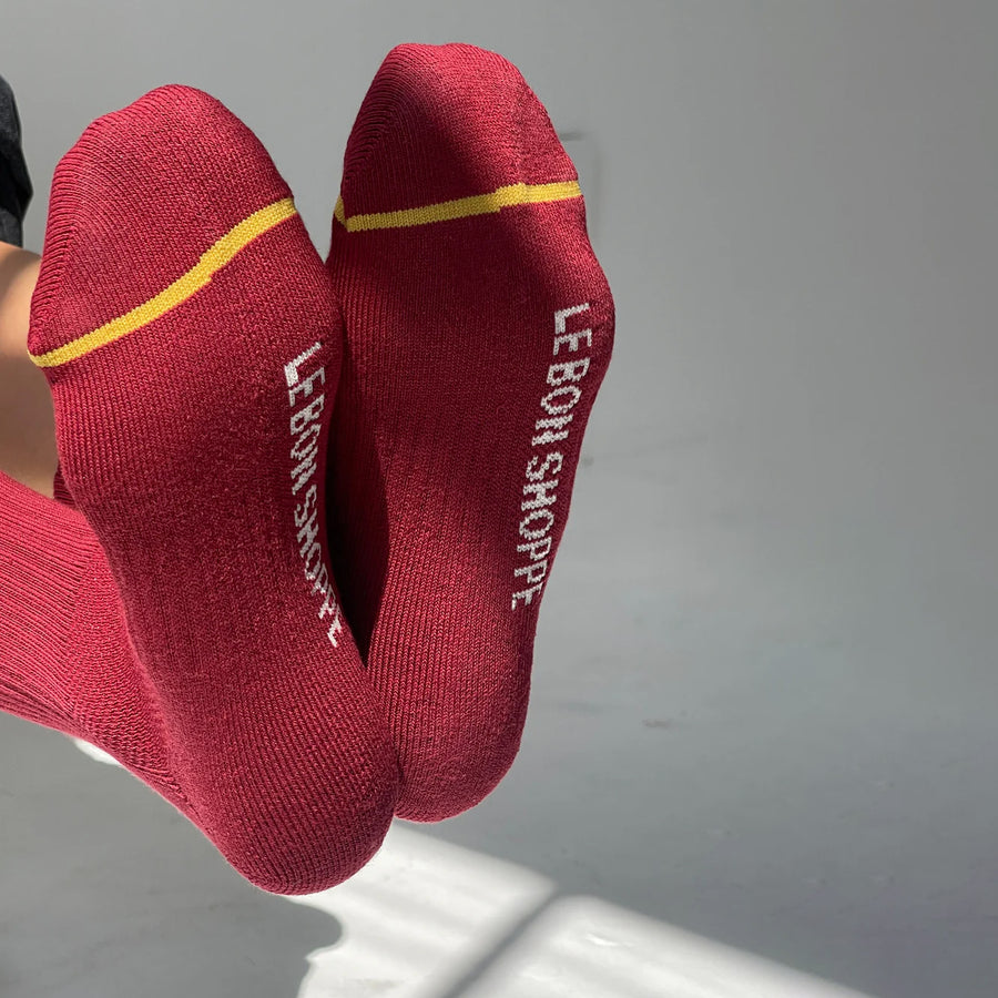 Boyfriend Socks: Cardinal