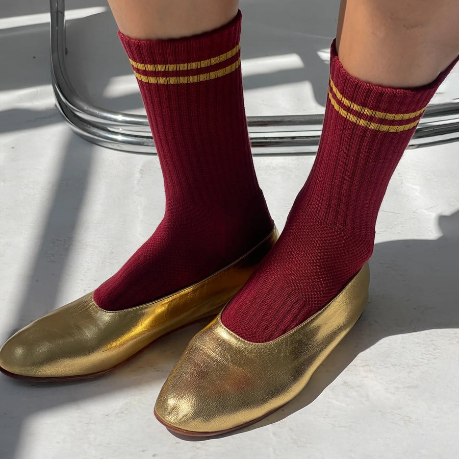 Boyfriend Socks: Cardinal