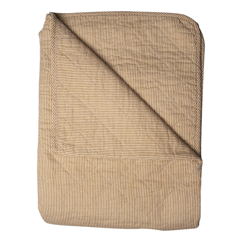 Quilt Ethnic, stripe-mustard, 140x180 cm