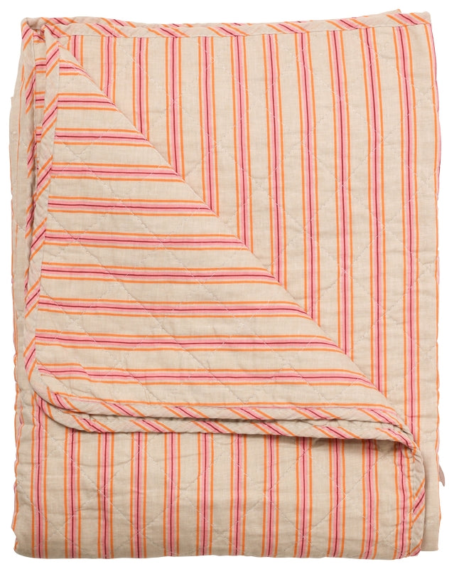 Quilt Ethnic, Strokes-Sand/Pink, 140x180 cm