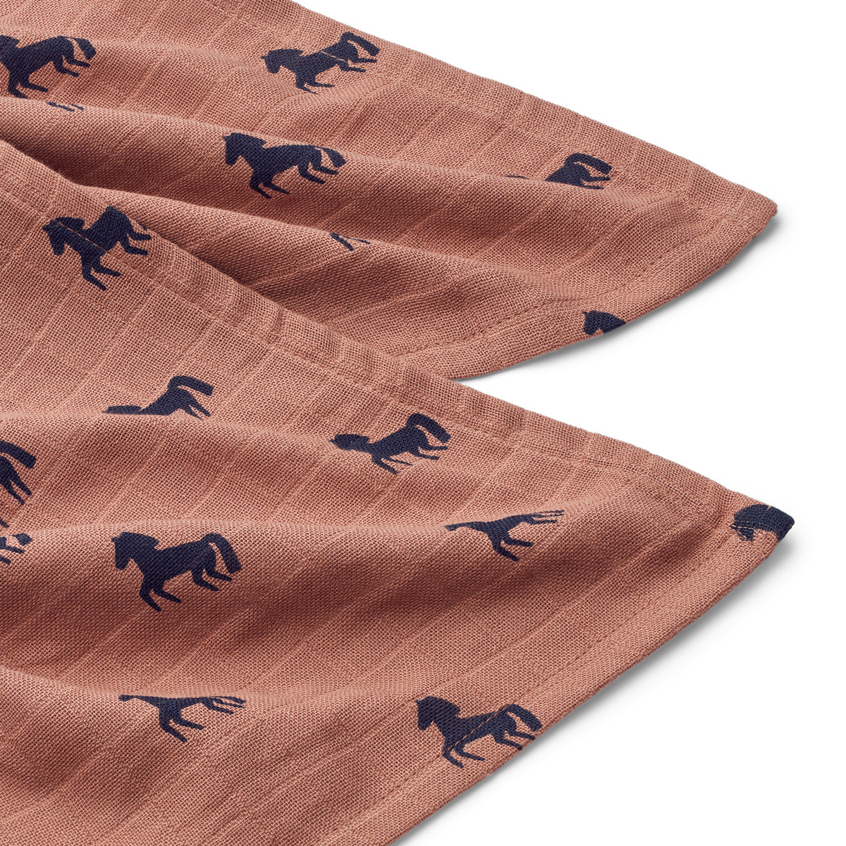 Lewis Muslin Cloth 2 Pack - Horses / Dark Rosetta